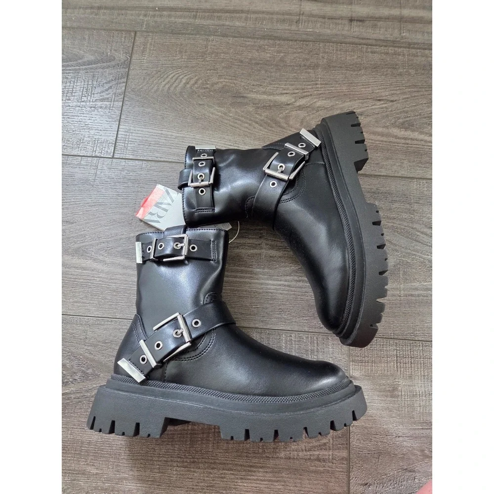 Zara toddler girl combat boots size 12.5‎